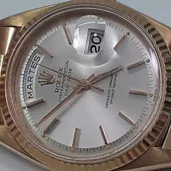 Rolex Day-Date President 36 mm Spanish Day 18K Yellow Gold Watch 1803 Circa 1966