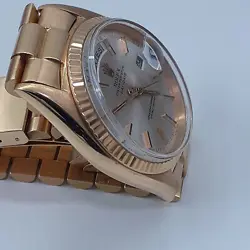 Rolex Day-Date President 36 mm Spanish Day 18K Yellow Gold Watch 1803 Circa 1966