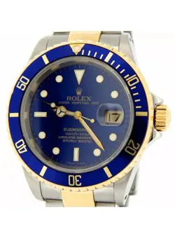 ROLEX SUBMARINER DATE  BLUE DIAL TWO-TONE 