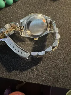 One Ladies Rolex WW Stainless Steel 18KTYG Oyster Perpetual Channel in Diamonds