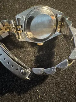 One Ladies Rolex WW Stainless Steel 18KTYG Oyster Perpetual Channel in Diamonds
