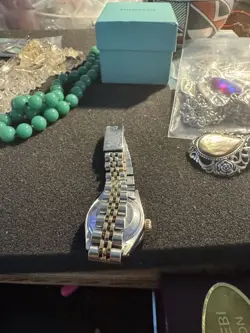 One Ladies Rolex WW Stainless Steel 18KTYG Oyster Perpetual Channel in Diamonds
