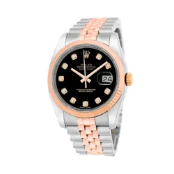 ROLEX STEEL & 18K ROSE GOLD 36MM DATEJUST 116231 BOX WARRANTY MINTY 