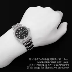 ROLEX EXPLORER I 14270 BLACK ALL TRITIUM SINGLE BUCKLE T NUMBER SECOND HAND MENS