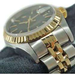 ROLEX Datejust 79173 Black Dial Women's Watch Auth/1773