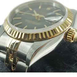 ROLEX Datejust 79173 Black Dial Women's Watch Auth/1773