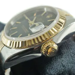 ROLEX Datejust 79173 Black Dial Women's Watch Auth/1773