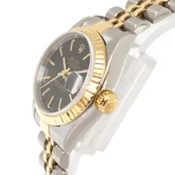 ROLEX Datejust 79173 Black Dial Women's Watch Auth/1773