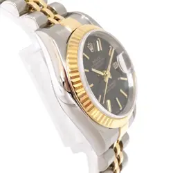 ROLEX Datejust 79173 Black Dial Women's Watch Auth/1773