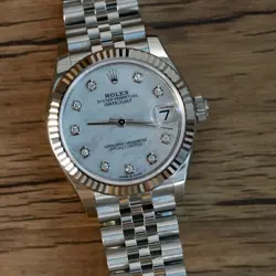 Rolex Datejust 31 Steel MOP dial  Diamond Dial Ladies Watch 278274 New complete