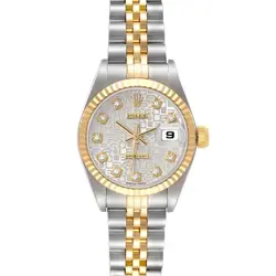ROLEX DATEJUST STEEL YELLOW GOLD SILVER DIAMOND LADIES WATCH 79173 BOX PAPERS