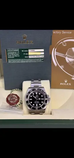 2014 ROLEX SUBMARINER NO-DATE 114060LN STEEL BLACK CERAMIC 40MM BOX PAPERS