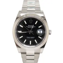 ROLEX DATEJUST 41MM BLACK DIAL WATCH 126300