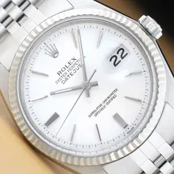 ROLEX MENS DATEJUST WHITE DIAL 18K GOLD STEEL WATCH W/ JUBILEE BRACELET