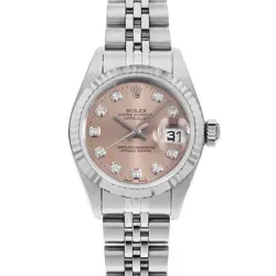 ROLEX DATEJUST 10P DIAMOND 79174G PINK K NUMBER SECOND HAND WOMEN