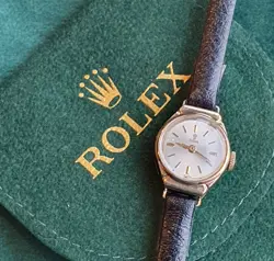 VINTAGE ROLEX TUDOR LADIES WATCH WITH 9CT GOLD CASE - RUNNING