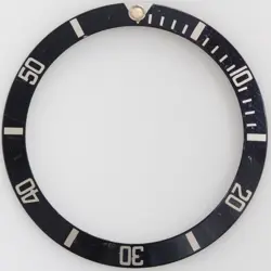 GENUINE ROLEX SUB BEZEL 14060,5513,16800 BLACK AND SILVER FAT FADED FONT INSERT