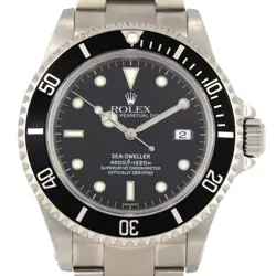 AUTHENTIC ROLEX SEA-DWELLER 16600 SS AUTOMATIC SERIAL INFO:A SERIAL  #260-006...