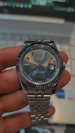 ROLEX DATEJUST STAINLESS STEEL JUBILEE BRACELET WITH 18K WHITE GOLD BEZEL