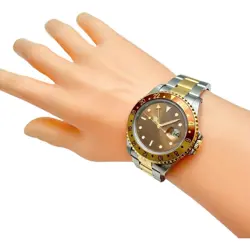Rolex GMT Master 2 16713 Automatic Gold Dial 40mm SS/YG Men's Watch