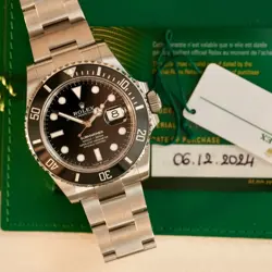 ROLEX SUBMARINER 126610LN SILVER OYSTER BRACELET WITH BLACK BEZEL 2024 NEW