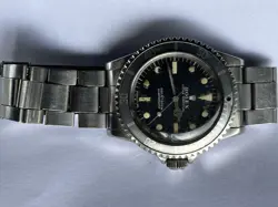 ROLEX SUBMARINER 5513 SILVER OYSTER BRACELET WITH BLACK BEZEL