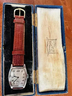 Rolex Rolco 1928, 9k Sterling Silver Dress Watch in Original Box.  Serviced.