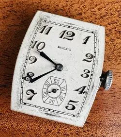 Rolex Rolco 1928, 9k Sterling Silver Dress Watch in Original Box.  Serviced.