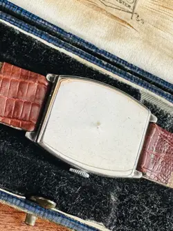 Rolex Rolco 1928, 9k Sterling Silver Dress Watch in Original Box.  Serviced.