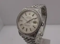 ROLEX DATEJUST 36MM 16014 DIAMOND LUGS&BEZEL ANNO 1982 JUBILEE AUTOMATIC ACCIAIO