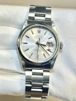 ROLEX DATEJUST 16200 36MM STAINLESS STEEL OYSTER BAND WATCH