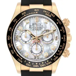 ROLEX DAYTONA YELLOW GOLD MOP DIAMOND DIAL MENS WATCH 116518 BOX CARD