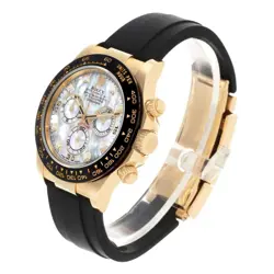 ROLEX DAYTONA YELLOW GOLD MOP DIAMOND DIAL MENS WATCH 116518 BOX CARD