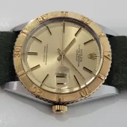 Mens Rolex Datejust 1625 1970s Turn-O-Graph 36mm 18k Gold SS Thunder Auto RA355