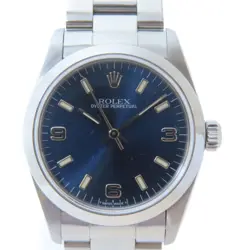 ROLEX OYSTER PERPETUAL 31 AUTOMATIC WATCH 67480 STAINLESS STEEL BLUE