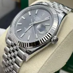 Authentic ♚Rolex♚ Datejust 41mm Men's Watch Gray Dail Oyster 126334G