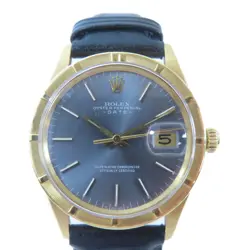 ROLEX OYSTER PERPETUAL AUTOMATIC WATCH 18K YELLOW GOLD SILVER