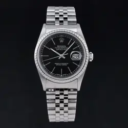 Rolex Datejust 36 1999 1y warranty Fullset ref. 16220 Steel Black dial Serviced