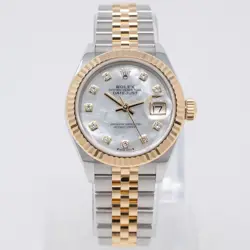 ROLEX LADY-DATEJUST 279173 WRISTWATCH - MOTHER OF PEARL DIAMOND, JUBILEE - PR...