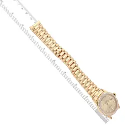 ROLEX PRESIDENT DAY-DATE 36MM YELLOW GOLD DIAMOND MENS WATCH 18348