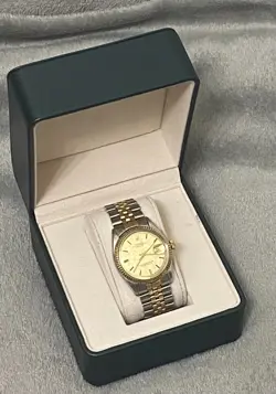 VINTAGE ROLEX OYSTER PERPETUAL DATEJUST 36MM GOLD & STEEL WRIST WATCH