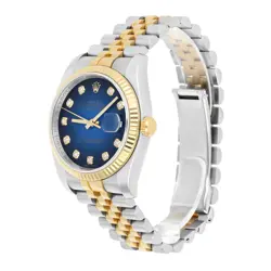 Rolex Datejust 36 Gold/Steel 116233 Blue Diamond Dial Jubilee Watch Box Papers
