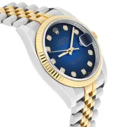 Rolex Datejust 36 Gold/Steel 116233 Blue Diamond Dial Jubilee Watch Box Papers