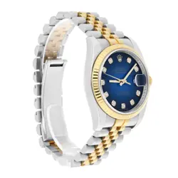 Rolex Datejust 36 Gold/Steel 116233 Blue Diamond Dial Jubilee Watch Box Papers