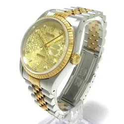 Auth ROLEX Datejust 16233G X497564 Gold Men's Wrist Watch