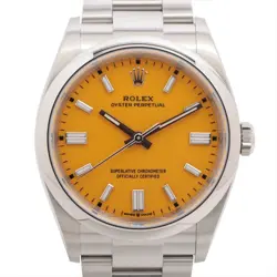 ROLEX OYSTER PERPETUAL 126000 SS AT YELLOW-FACE 2 EXTRA LINKS