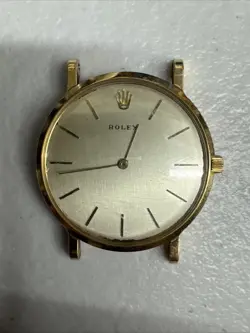 rolex cellini 18k gold watch mens 1960s Rare !! 18kt Gold 9577 Head Only Rare !!
