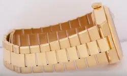 MINT ROLEX OYSTERQUARTZ DAY-DATE PRESIDENT CHAMPAGNE 18K YELLOW GOLD WATCH 19018