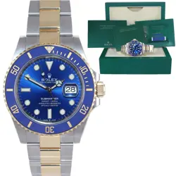 2022 NEW PAPERS ROLEX SUBMARINER 41MM BLUE 126613LB TWO TONE GOLD STEEL WATCH