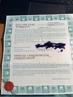 Mens Rolex Date Stainless Steel Watch Blue Dial - 15010 (Orginal Owner)